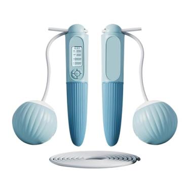 Imagem de Shakven Pular Corda para Fitness, Pular Corda com Contador, Corda de pular de treinamento Corda de pular sem fio, Display LCD Suprimentos esportivos ajustáveis Acessórios de fitness ponderados para