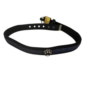 Imagem de Coleira Cachorro Grande Resistente Confortável E Estilosa (Preto/Azul)