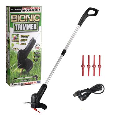 Imagem de Cortador de grama elétrico sem fio portátil leve máquina corte manual aparador recarregável via USB ervas daninhas