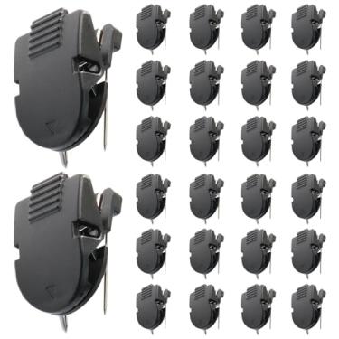 Imagem de Bonsicoky 25 clipes de cubo para paredes de tecido - clipes elegantes e resistentes para proteger documentos de escritório, fotos e muito mais, capacidade para 40 folhas