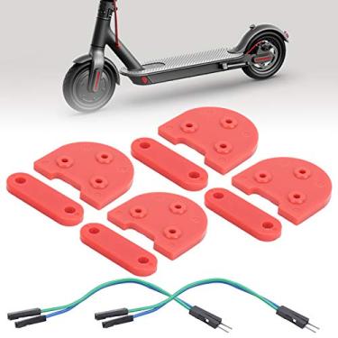 Imagem de Almofada de elevação de pé, 2 conjuntos de almofadas de elevação de suporte de pé duráveis profissionais M365/M365 PRO Sc para bicicleta (vermelho)
