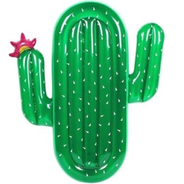 Imagem de Boia Inflável Cacto Gigante 180×145 cm Flutuador Tropical para Piscina e Praia Adulto e Infantil Luma Festas