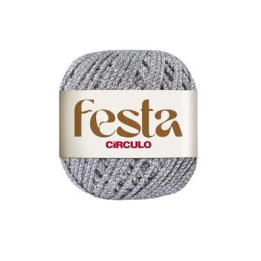 Imagem de Fio Festa Linha Círculo Novelo 87m 50g - 60% Poliamida 40% Poliéster (Prata)