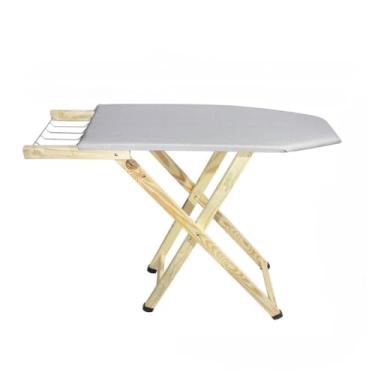Imagem de Tábua de Passar Roupas Tecido Térmico Cinza e/ou Estampado 2 Regulagens de Alturas tabua passar roupa Prática e Estável(Forro Térmico)