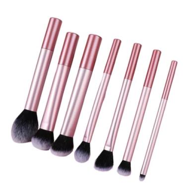 Imagem de Conjunto De Pincéis De Maquiagem De 7 Peças, Blush, Pó Solto, Corretivo, Pincel De Sombra (Laranja)