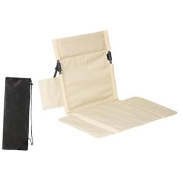 Imagem de simhoa Cadeira de estádio com bolsa de transporte, multiuso, almofadada para arquibancada, ideal para pesca, viagens, shows e gramados, Cáqui