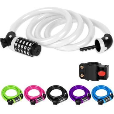 Imagem de Ainiv Cadeado de bicicleta, branco