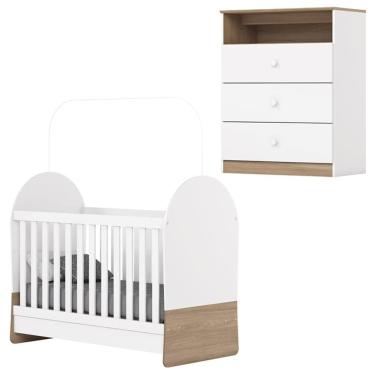 Imagem de Berco Mini Cama E Comoda 3 Gavetas Magia Henn