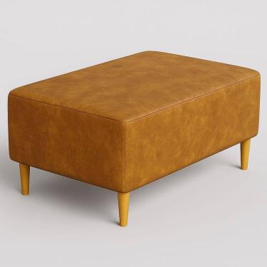 Imagem de Puff Bela Manu Decor Madri Pés Palito Couríssimo Caramelo