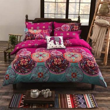 Imagem de XLCZMYL 2/3 peças de capa de edredom com estampa de desenho animado conjunto de cama com fronha bonito bonito confortável para quarto solteiro tamanho duplo sem lençol, xadrez 9, solteiro 135 x 200 cm