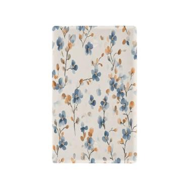 Imagem de Wassud Aquarela floral interruptor de luz placa decorativa para tomada placa de parede para tomadas elétricas em branco 4,53 x 2,76 polegadas