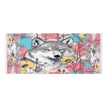 Imagem de Wassud Capas de lavadora e secadora de lobos cinzentos, protetor de lavadora com sacos de armazenamento, capa de geladeira à prova de poeira com bolsos para lavanderia doméstica, cozinha, 120 x 55 cm