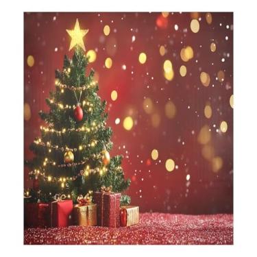 Imagem de STAYTOP Capa magnética para máquina de lavar louça, árvore de Natal e estrelas, 58 x 66 cm, capa decorativa para geladeira para porta da frente, adesivo magnético para máquina de lavar, painel de