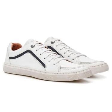 Imagem de Sapatenis Masculino Alabama Napa Branco Marinho Samello-Masculino