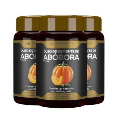 Imagem de 3X Óleo De Semente De Abobora 1400Mg 120Caps Hf Suplementos