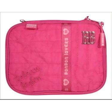 Imagem de Estojo Simples Escolar Feminino Rebeca Bonbon Liso Rosa - Rebecca Bonb