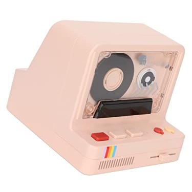 Imagem de Akozon Fita Estéreo Portátil para Toca-fitas Com Design retrô, Suporta, AUX e Cartão de Memória para Uma Experiência Auditiva Aprimorada (Rosa)