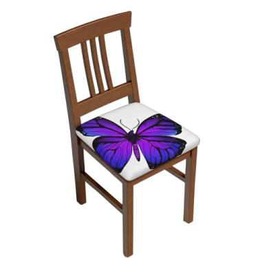 Imagem de ZERAOKE Borboletas – Capa de almofada quadrada estampada com laços para decoração de cadeira de jantar, casa, casamento. Duas peças