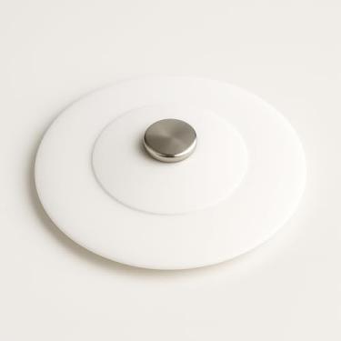 Imagem de Ralo de Pia em Silicone Flexível Anti-Odor Filtro e Protetor de Dreno para Pia, Cozinha e Banheiro, Retém Resíduos, Evita Entupimentos e Maus Cheiros. (Branco)