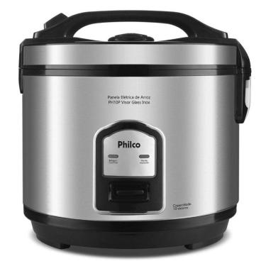 Imagem de Panela De Arroz Elétrica PH10P Com 10 Xicaras Philco Preto/inox 110V