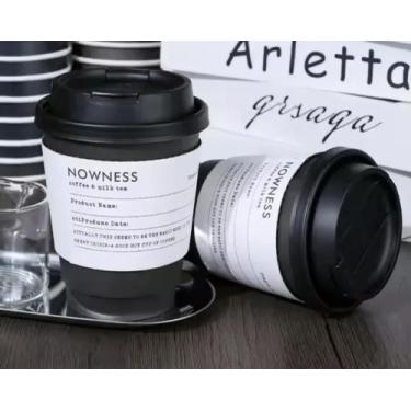 Imagem de 50 luva para copo de café 8 cm Branco - Cafeteria e restaurante - Copo