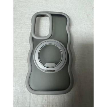 Imagem de YOVIAKK Capa para Samsung S25 [com moldura ondulada encaracolada (cinza