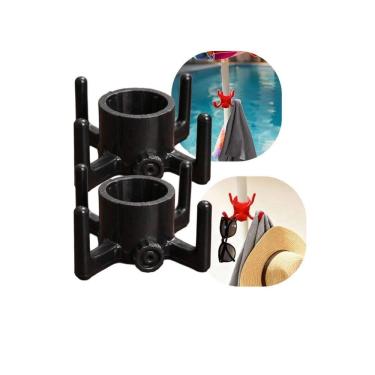 Imagem de Kit 2 Gancho Organizador Para Guarda-Sol De Praia 4 Pontas