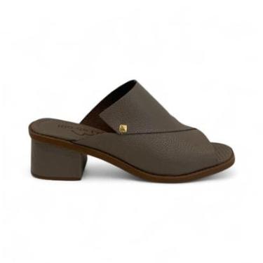 Imagem de Tamanco Feminino Rio de Luz em Couro Salto Grosso 8136-Feminino