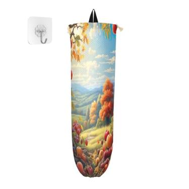 Imagem de Pacote com 2 unidades de suporte de saco de plástico, organizador de sacolas plásticas de supermercado, organizador de sacos de armazenamento de cozinha