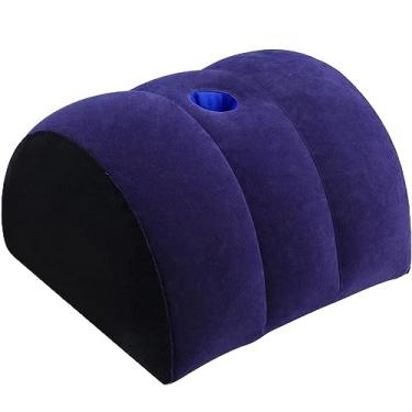 Imagem de Travesseiro inflável para viagens e dormir – Almofada portátil para costas, joelho, perna de apoio, travesseiro ergonômico para alívio da dor, refluxo ácido, acampamento, ioga, design leve e compacto