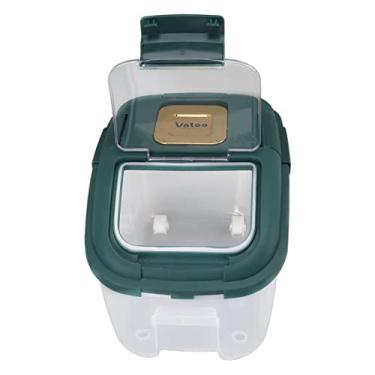 Imagem de GLOGLOW Caixa de Armazenamento de Arroz, Recipiente de Armazenamento de Alimentos, Capacidade de 10 Litros, Plástico PP, Design à Prova de Insetos, Tampa Flip Transparente, de Cozinha Nan