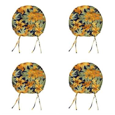 Imagem de Almofadas Futon Redonda Estampada Assento Para Cadeira - Tamanho 40x40 cm almofada para cadeira para Cadeira Banco e Sofá Assento Decorativo Confortável(COLOR 3)