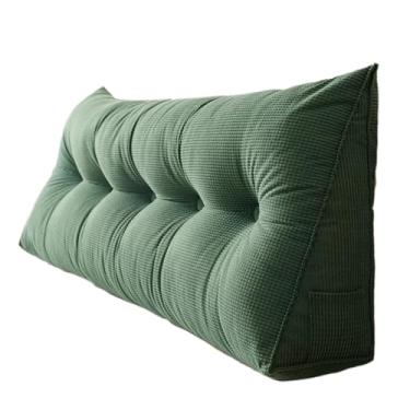 Imagem de CYTJHMD Travesseiros grandes de cunha almofada de leitura triangular para cabeceira de descanso, almofada de apoio lombar encosto de cintura, reforço de posicionamento de sofá-cama macio, verde b, 150