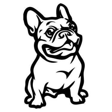 Imagem de Bulldog francês animal de estimação - adesivo gráfico - adesivo - automóvel, parede, laptop, células, caminhão adesivo para janelas, carros, caminhões