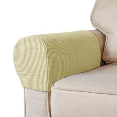 Imagem de BAHULA Capas elásticas para apoio de braço de elastano para cadeiras, sofás, poltronas, poltronas, poltronas, poltronas, poltronas e poltronas, antimanchas e lavável, conjunto com 2, bege