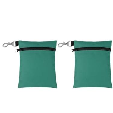 Imagem de YELARXI Bolsa para camiseta de golfe, bolsa de bola de golfe com zíper 17 x 12,7 cm com clipe de garra de lagosta de metal à prova d'água - Adequado para (camisetas bolas/suporte de objetos de valor