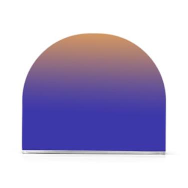 Imagem de Porta-guardanapos gradiente roxo laranja, pacote com 2 porta-guardanapos para festa, suporte de papel higiênico acrílico