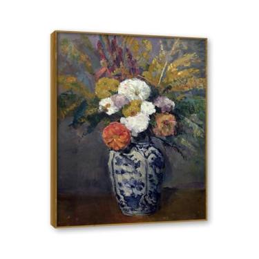 Imagem de NHLDZYH Moldura de teca. Arte de parede em tela de especiarias coloridas e colher de tempero | Decoração de cozinha vintage | Arte moderna para casa e sala de jantar. B101. 60 x 80 cm - 23,7 x 31,5