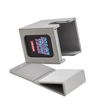 Imagem de Mage Tech Commander Deck Box Lite – Exibição de cartão com suporte de cartão de pressão e capa removível, serve para mais de 100 cartas de manga única, ideal para MTG, PTCG, OPCG, SWU e mais (cinza)
