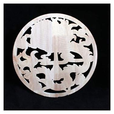 Imagem de Texturas decorativas de madeira do dragão esculpida, texturas do processo de escultura, applique onlay Texturas da porta da cama da mobília, decorações do armário(1PCS)