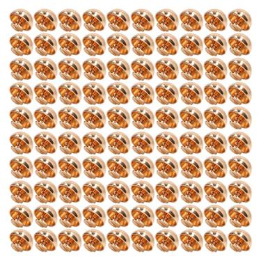 Imagem de Cryfokt Cabeça Redonda Parafuso Prisioneiro 15mm Liga Banhada Alta Dureza para Saco de Roupas de Couro Diy 100 Conjunto Cor Ouro Prata (Ouro)