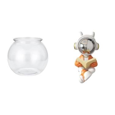 Imagem de Whtkoph Escultura Transparente em Formato de Aquário, Vaso Decorativo para Quarto, Sala de Estar, Peça Central, Ornamento de Mesa, Decoração.