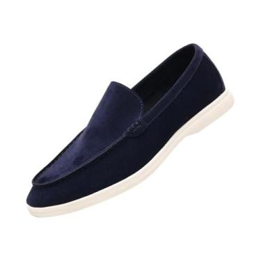 Imagem de Mocassins britânicos masculinos retro casual um pé casual versátil sap