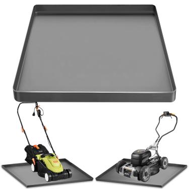 Imagem de HFYZZ Tapete de soprador de neve, bandeja de silicone para soprador de neve de 68 cm x 78 cm com borda elevada para garagem, tapete de pá de neve elétrico para garagem, protetor de derramamento de