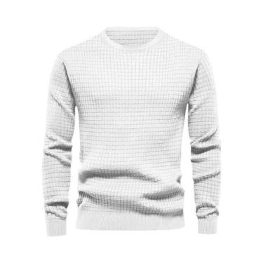 Imagem de Novo moletom masculino com gola redonda, cor sólida, grande, primavera