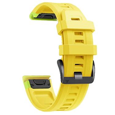 Imagem de VEVEL Pulseira de relógio de 20 mm para Garmin Fenix 6S 6SPro 5S 5SPlus Descent Mk2S D2 Delta Silicone Quick Release Watch Easy Fit Pulseira (Cor: O, Tamanho: Ajuste rápido 20 mm)