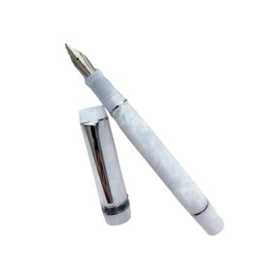 Imagem de AEHON Caneta-tinteiro acrílica limão ponta longa faca bonita mármore âmbar caneta de tinta escrita escritório negócios novo (23)