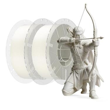 Imagem de Creality Pacote de filamentos RFID para impressora 3D, filamento Hyper PLA de 1,75 mm para impressão 3D, filamento Hyper PLA RFID, alta precisão, carretel de 1 kg (2 branco)