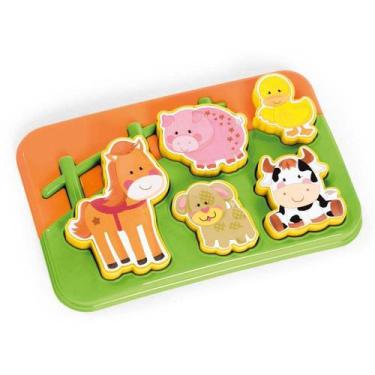 Imagem de Brinquedo Educativo - Quebra Cabeça Rancho Animado - Tateti - Calesita