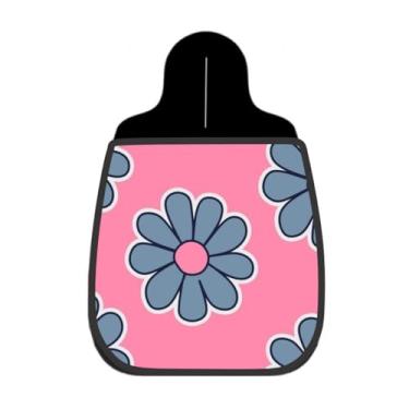 Imagem de Lixeira De Carro Organizador Lixinhocar Margarida Azul Fundo Rosa